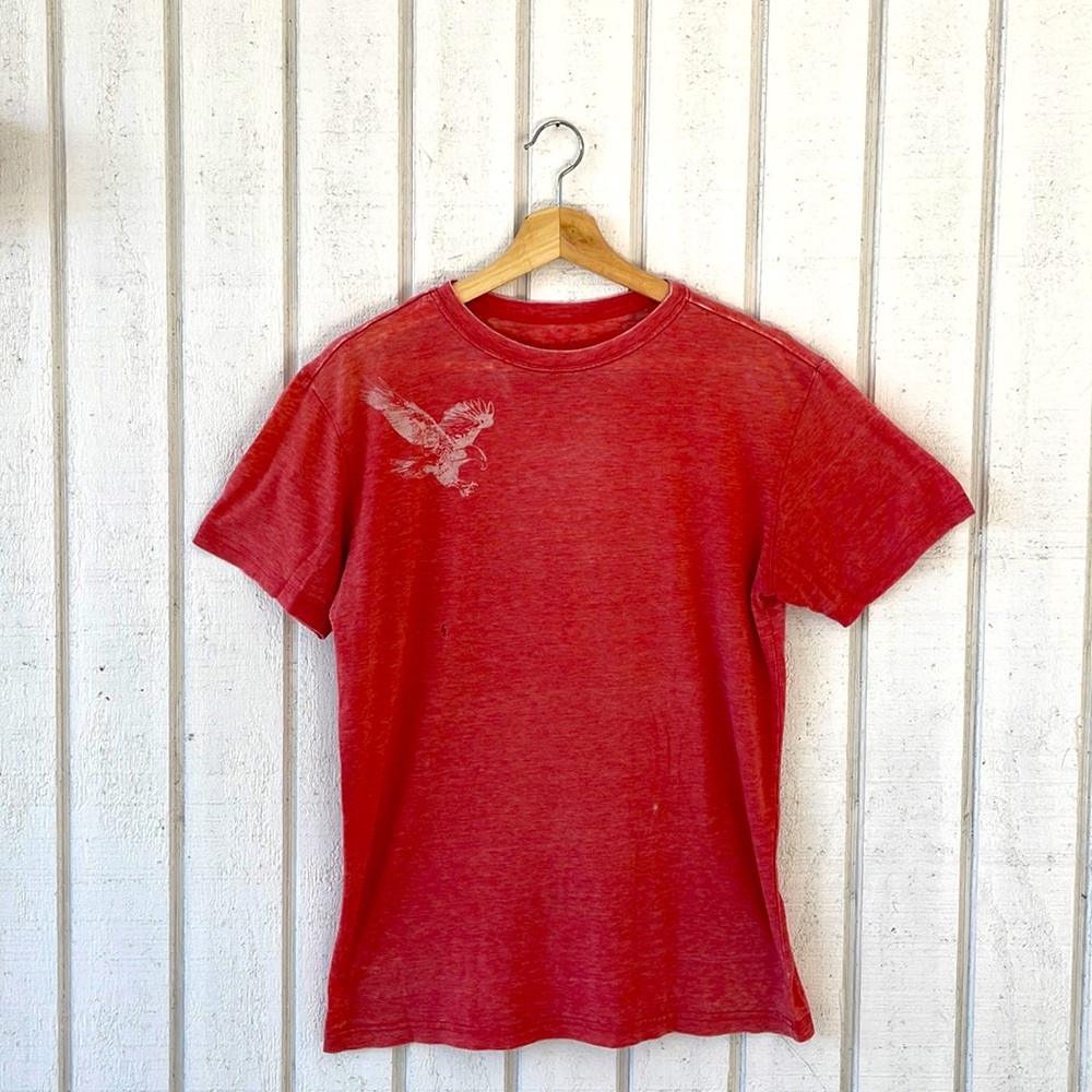 Vintage Men’s Small/Medium Faded Red Eagle/Skull T-Shirt